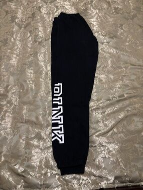 PINK Victoria's Secret Black Sweatpants with White Logo